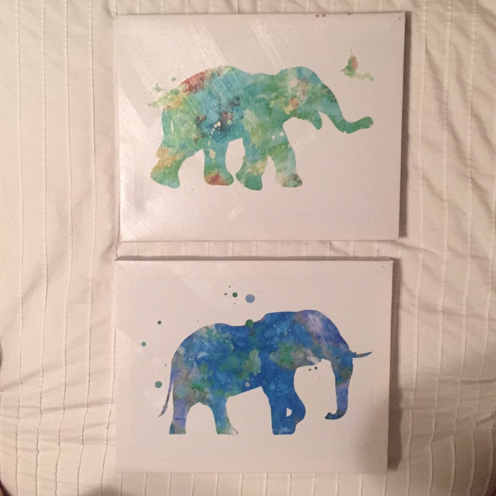 Elephant Artwork Painting on Canvas